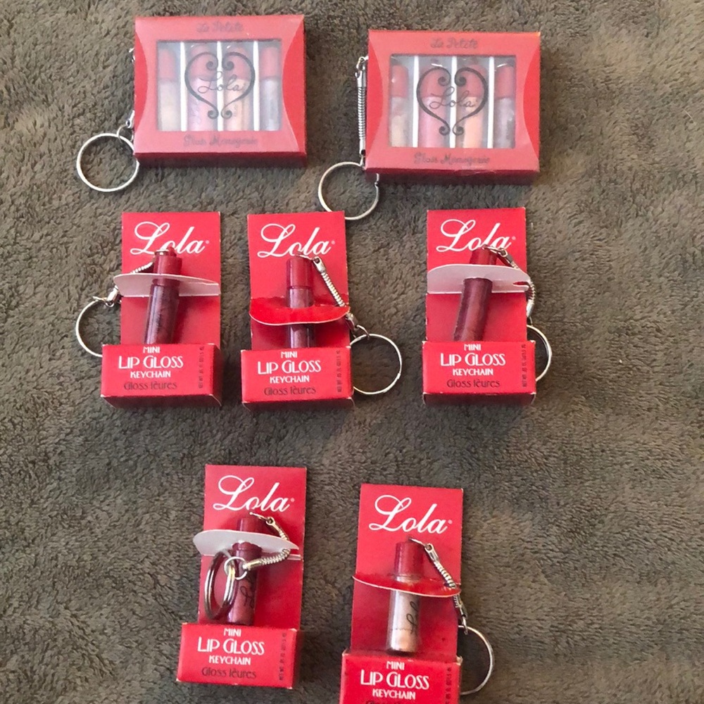 Huge lot of mini lipgloss keychains